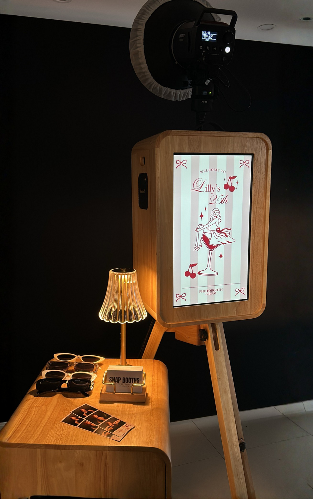 Luxury Glam Wooden Photo Booth Hire Brisbane